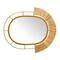 Hello Honey® Natural Oval Metal & Cane Framed Wall Mirror